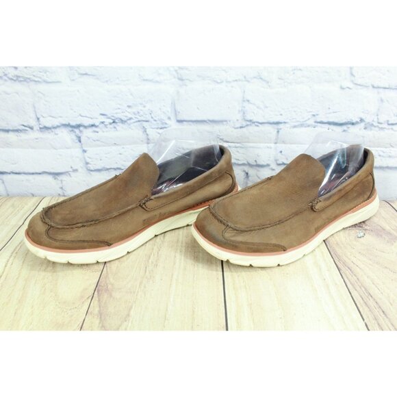 LL Bean Kennebec Men's Brown Leather Slip On Anti Odor Casual Shoes Size 8 M - Picture 2 of 9